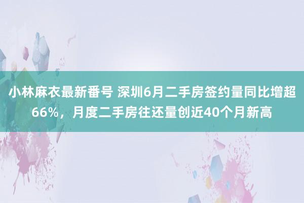 小林麻衣最新番号 深圳6月二手房签约量同比增超66%，月度二手房往还量创近40个月新高