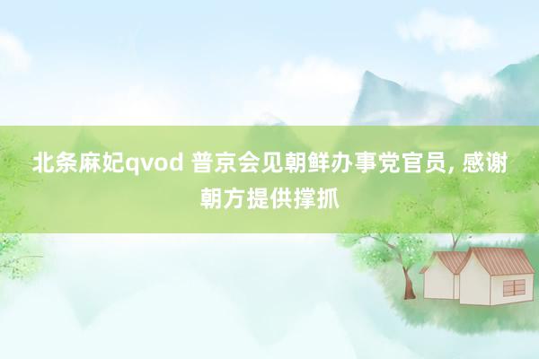 北条麻妃qvod 普京会见朝鲜办事党官员， 感谢朝方提供撑抓