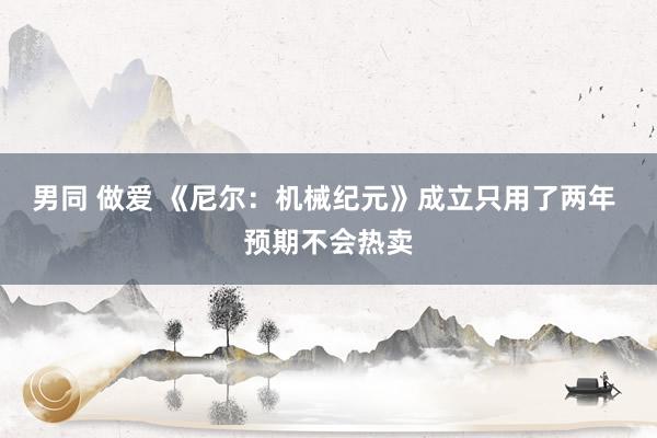 男同 做爱 《尼尔：机械纪元》成立只用了两年 预期不会热卖