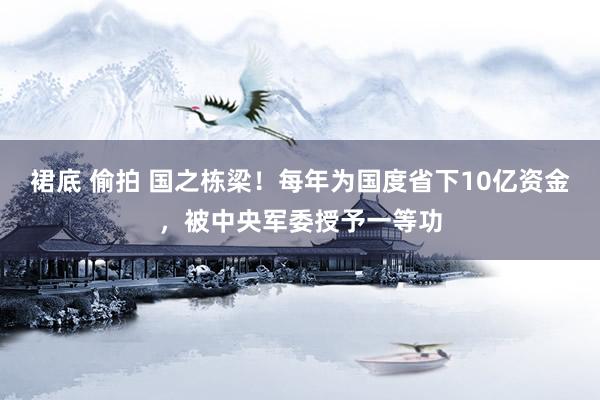 裙底 偷拍 国之栋梁！每年为国度省下10亿资金，被中央军委授予一等功